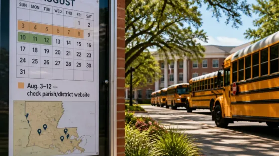 Most Louisiana students return to class in early August; district dates vary
