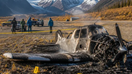 Three people killed in fiery plane crash at Dan Creek airstrip near McCarthy