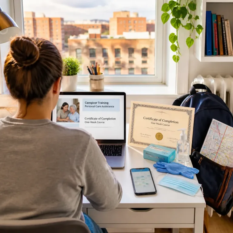 Young NYU student describes short training, flexible hours that drew her to home‑health work