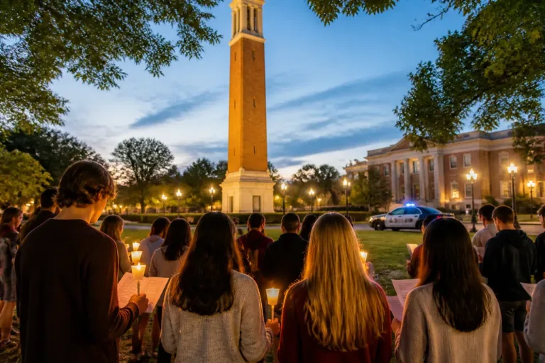 Campus gathers for candlelight vigil after University of Alabama investigator dies of cancer