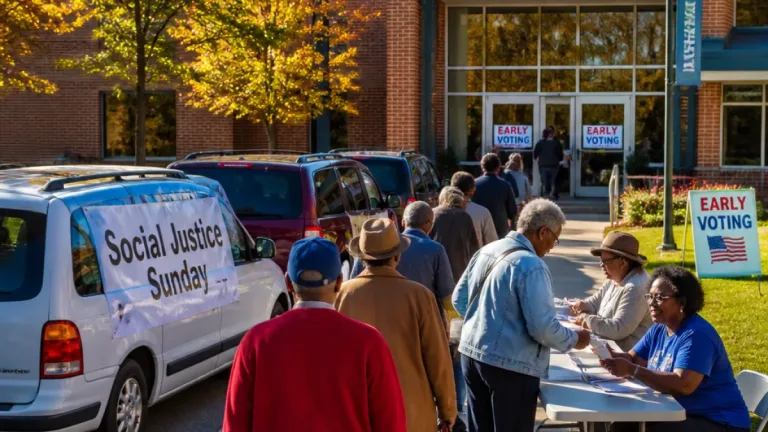 Durham church leads early-voting march to boost turnout and fight voter barriers