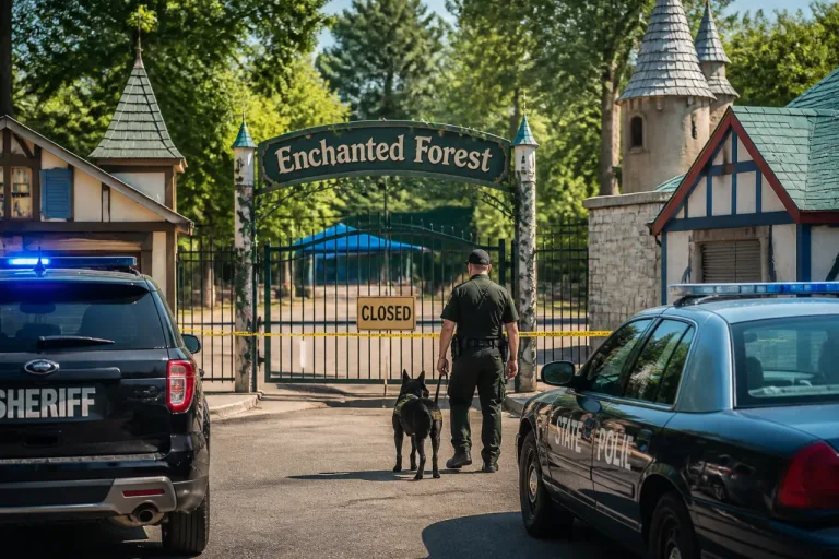 Enchanted Forest evacuated after bomb threat; no device found, park closed for day