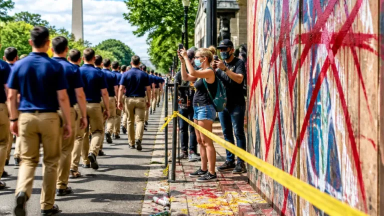 Experts warn Patriot Front’s public shows mask a history of vandalism and violence
