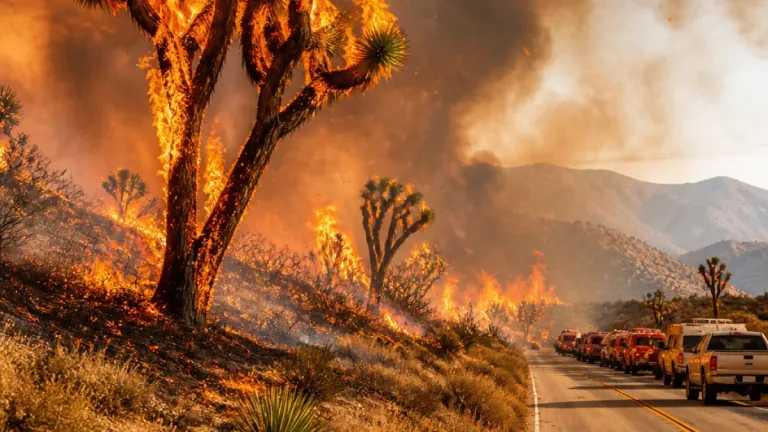 Fast-moving Summit Fire in Antelope Valley scorches Joshua tree habitat, forces evacuations
