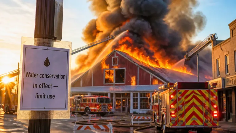 Massive fire at Woody's Feed & Grain in Dickinson prompts water-conservation alert
