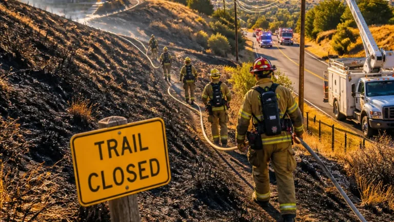 Ogden wildfire burns 18 acres, forces trail closures and threatens structures