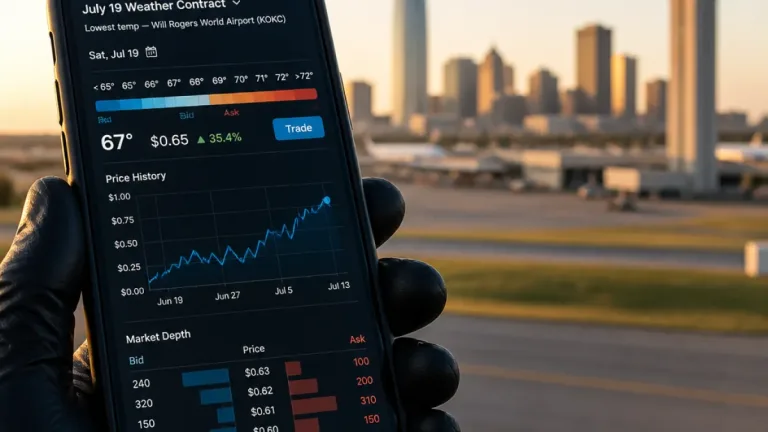 Oklahoma City weather becomes a tradable contract on popular trading app