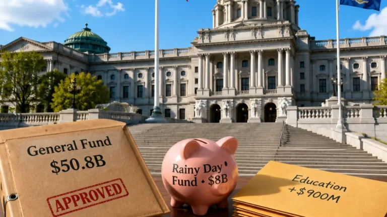 Pennsylvania enacts $50.8B budget that boosts school funding, preserves rainy day reserves