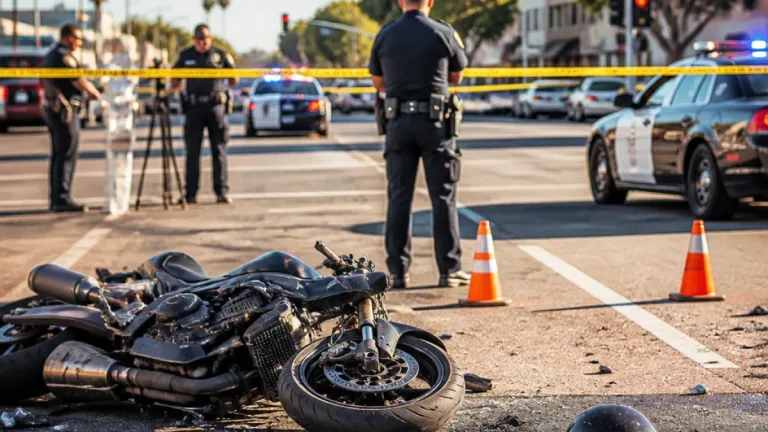 Santa Ana motorcycle crash at First and Center kills 43-year-old