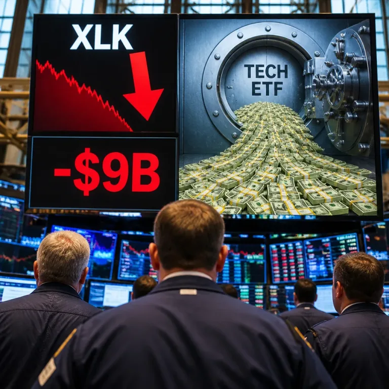 Major tech ETF sees roughly $9 billion exit as investors rotate away from big-cap tech