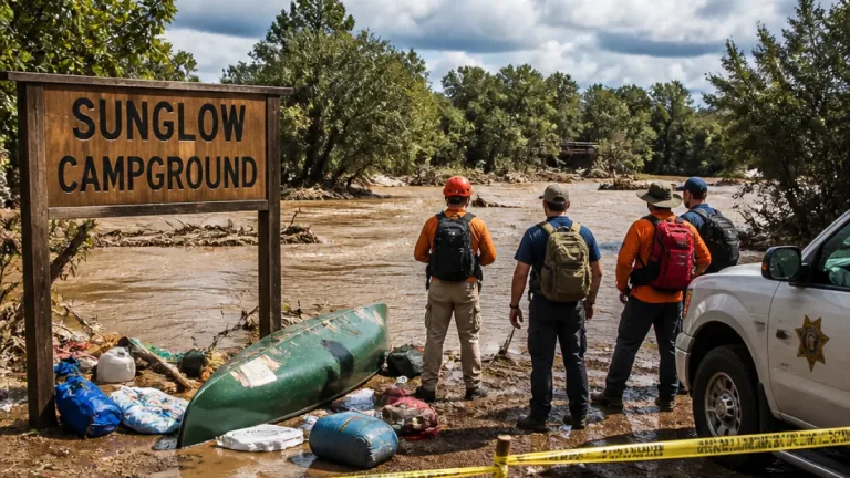Three dead, two missing after family swept up in flooding near Bicknell campground