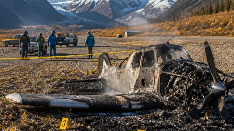 Three people killed in fiery plane crash at Dan Creek airstrip near McCarthy